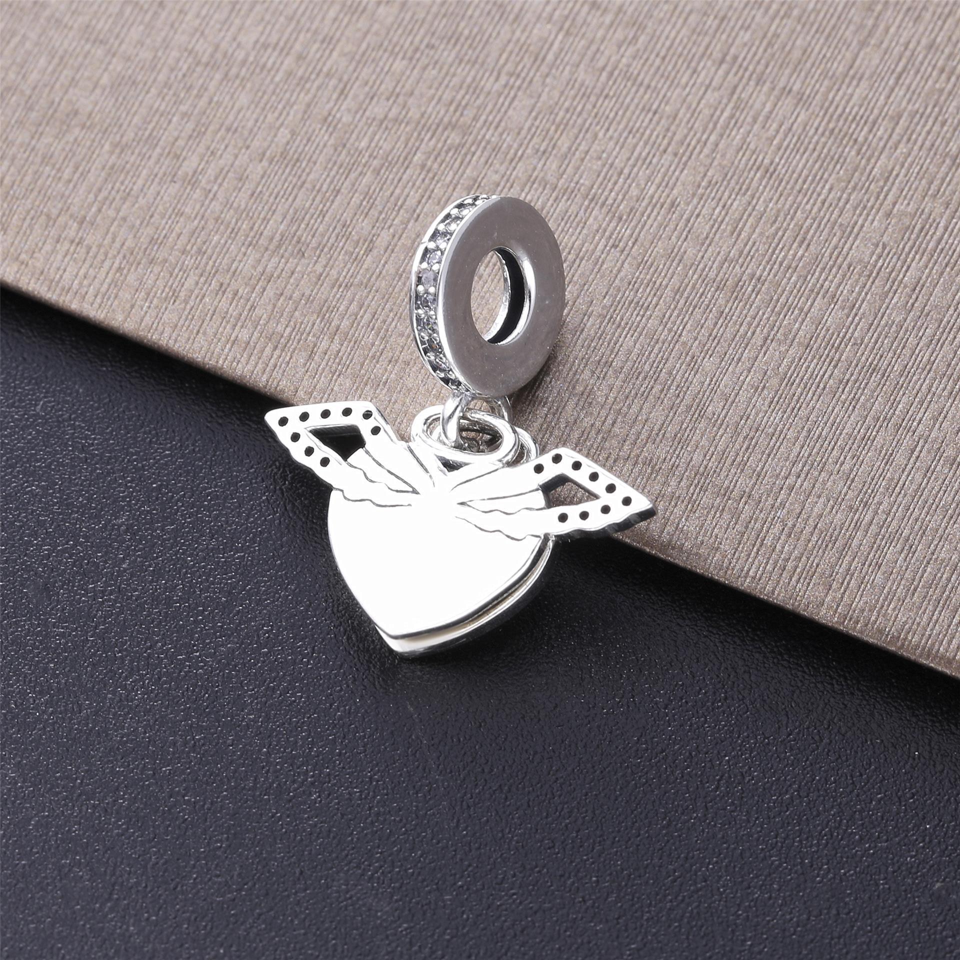 pandora heart and angel wings charm s925 ale