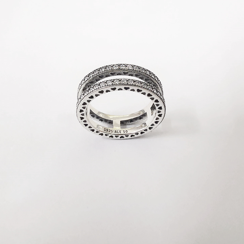 pandora double hearts of pandora ring