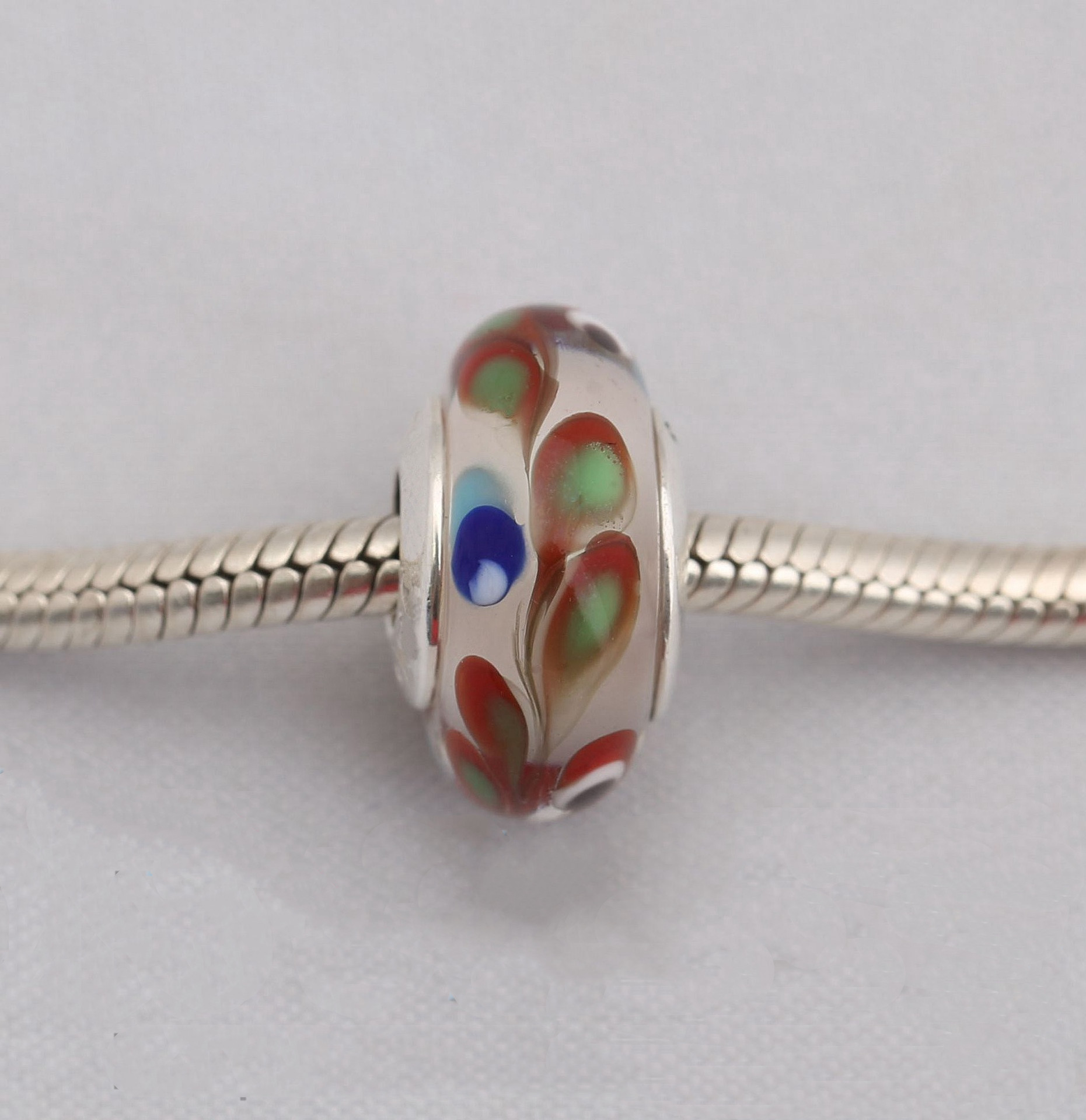 pandora Lore murano charm with pouch ALE S925 SILVER