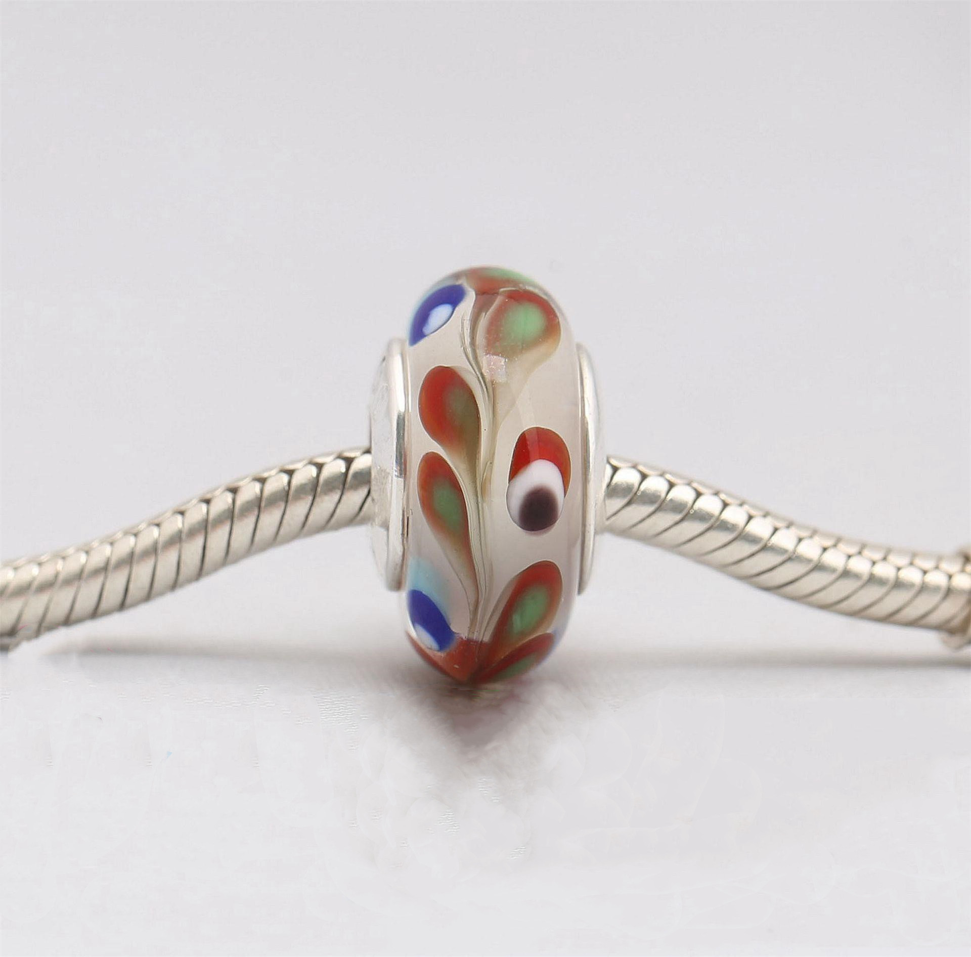 pandora Lore murano charm with pouch ALE S925 SILVER
