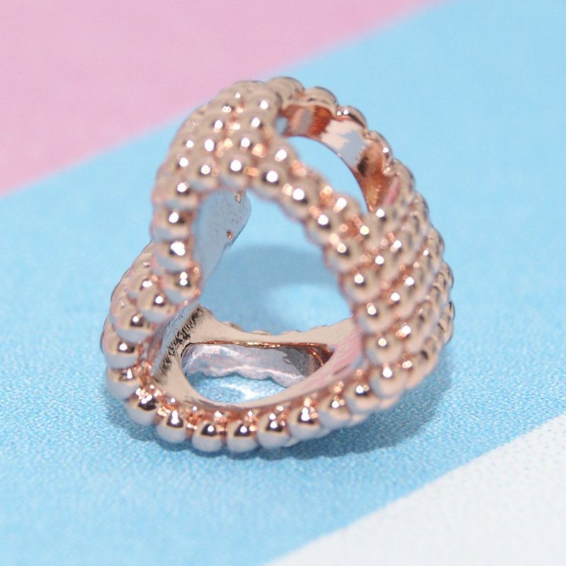 pandora rose gold beaded open heart charm
