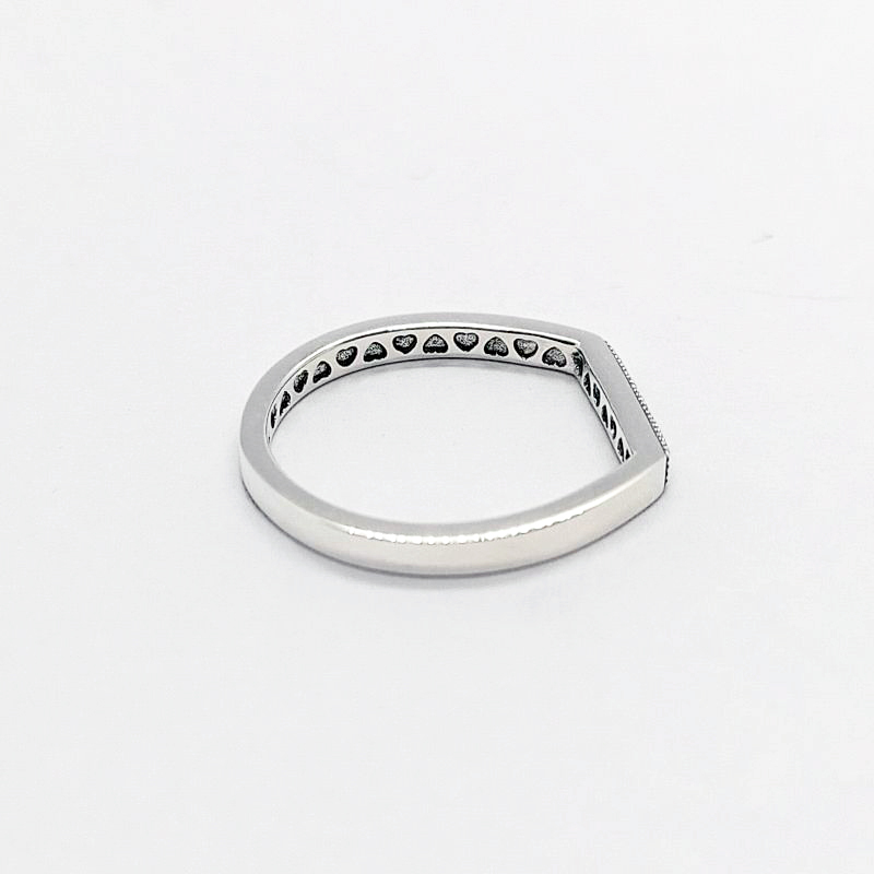 Pandora 925 Ale Sparkling Crystals Bar Stacking Ring