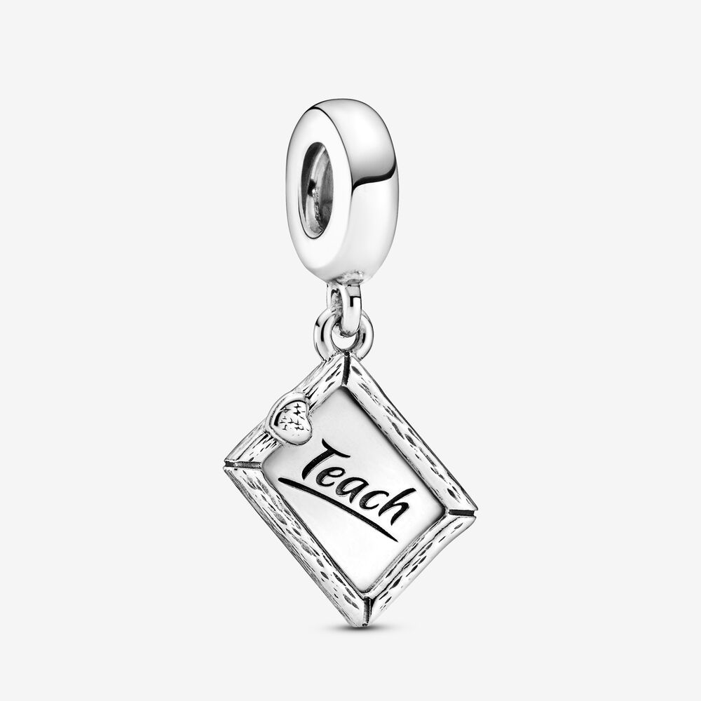 silver pandora teach with love teacher charm s925