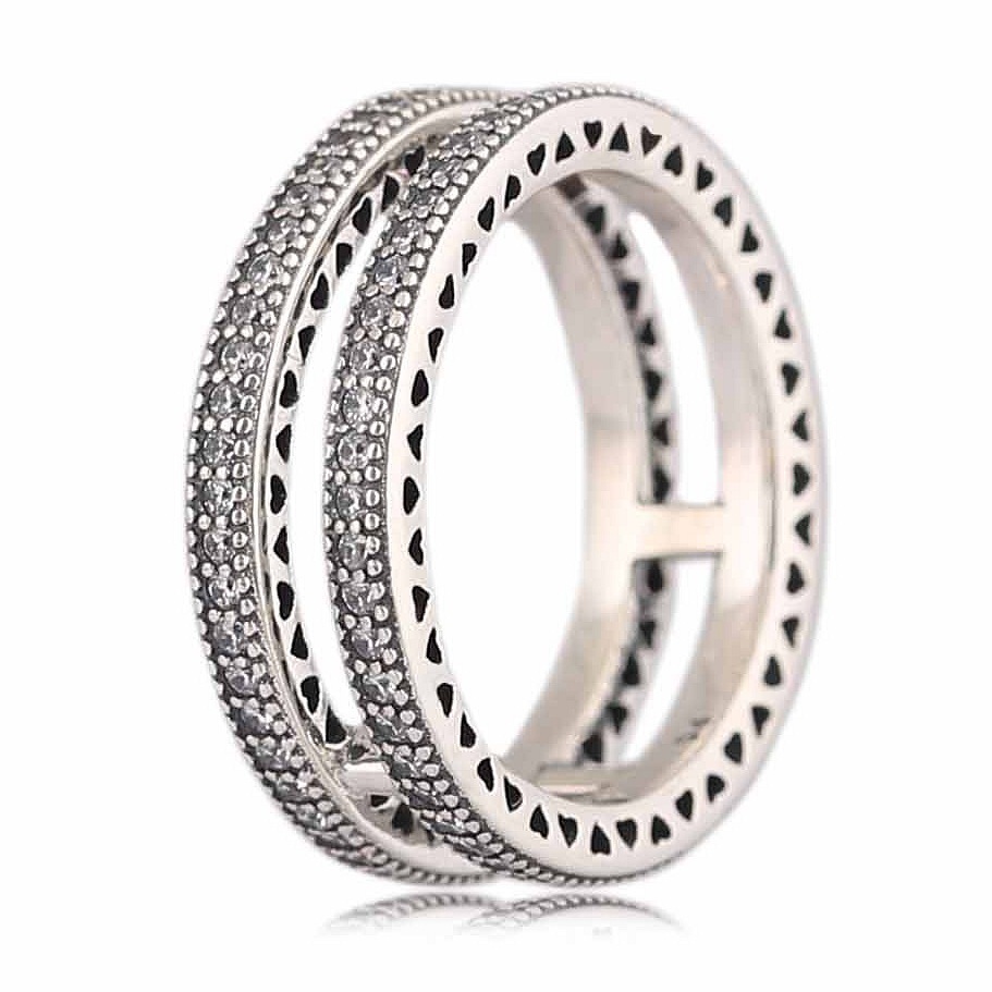 pandora double hearts of pandora ring