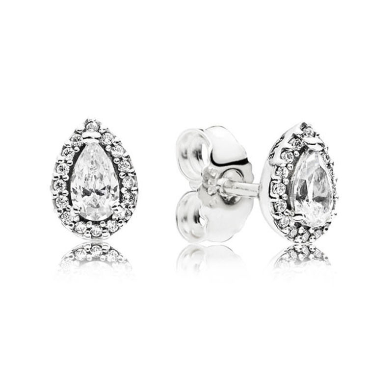 Pandora Sterling Silver Radiant Teardrops Stud Earrings