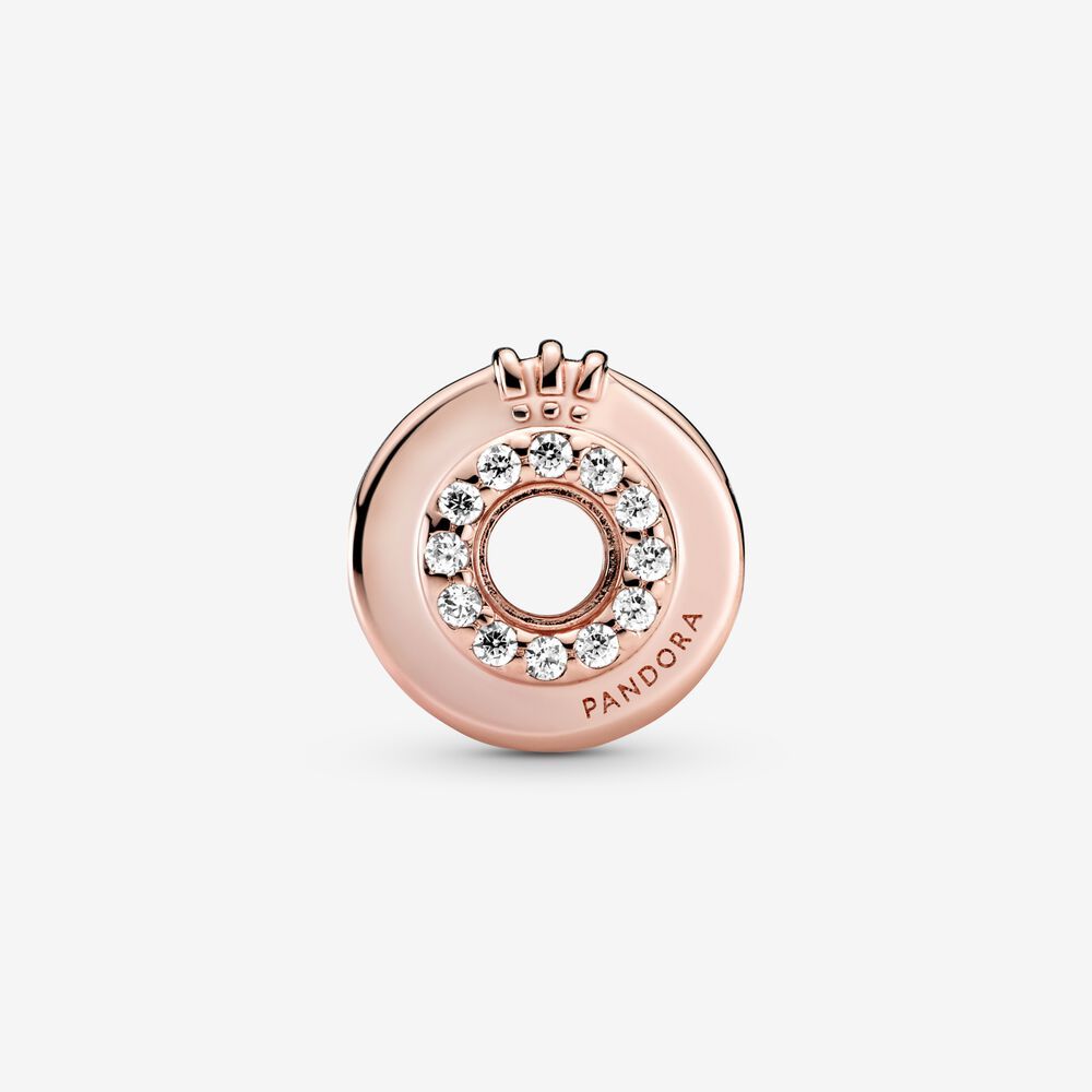 pandora schmuck rose charm offenes pave crown