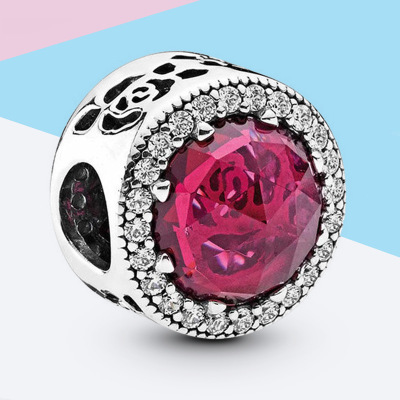 PANDORA Belle's Radiant Red Rose charm Silver S925 ALE