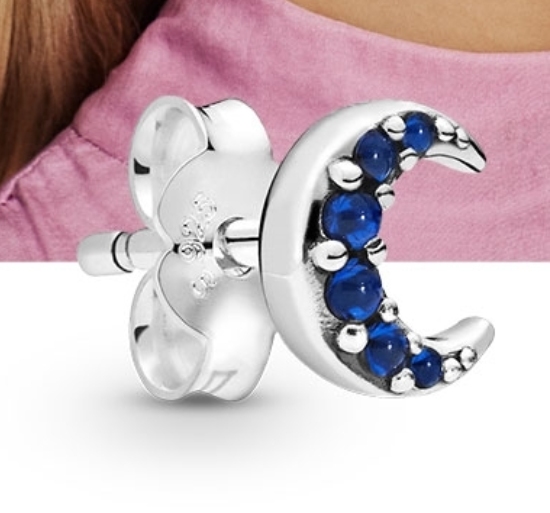 pandora one crescent moon earrings