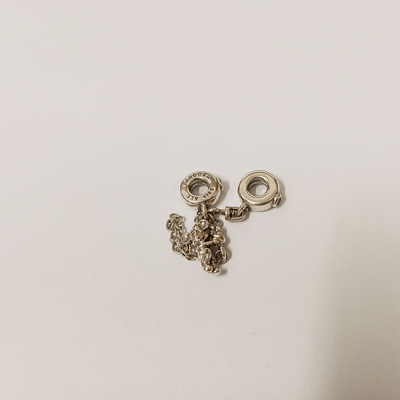 Pandora Climbing Mickey' Safety Chain Charm