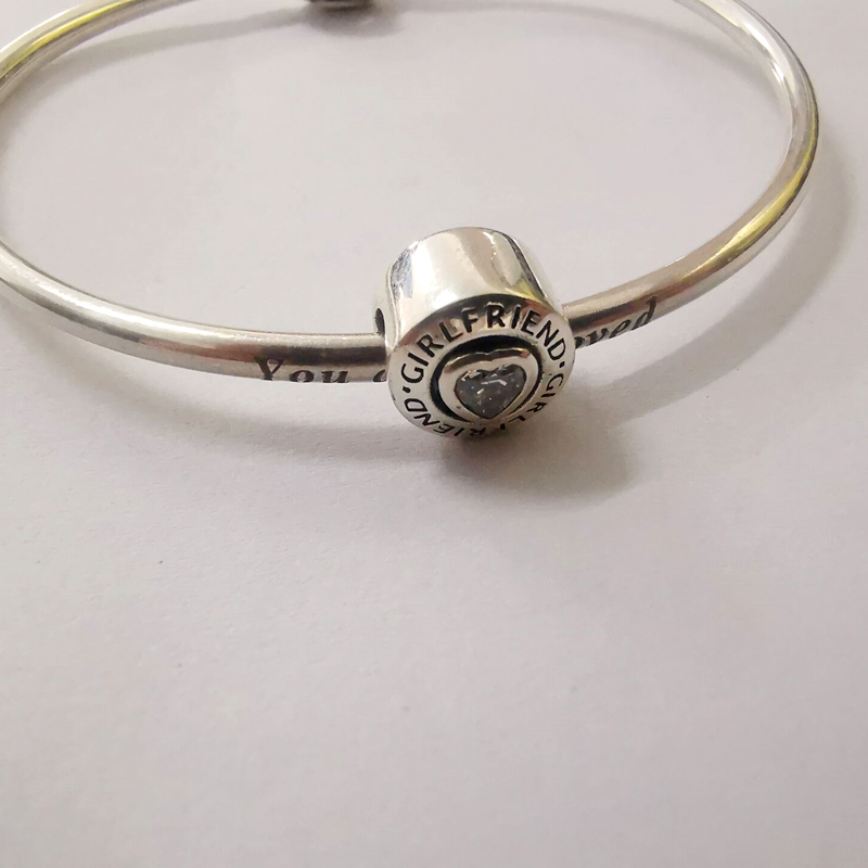 new pandora silver girlfriend love heart valentines gift charm