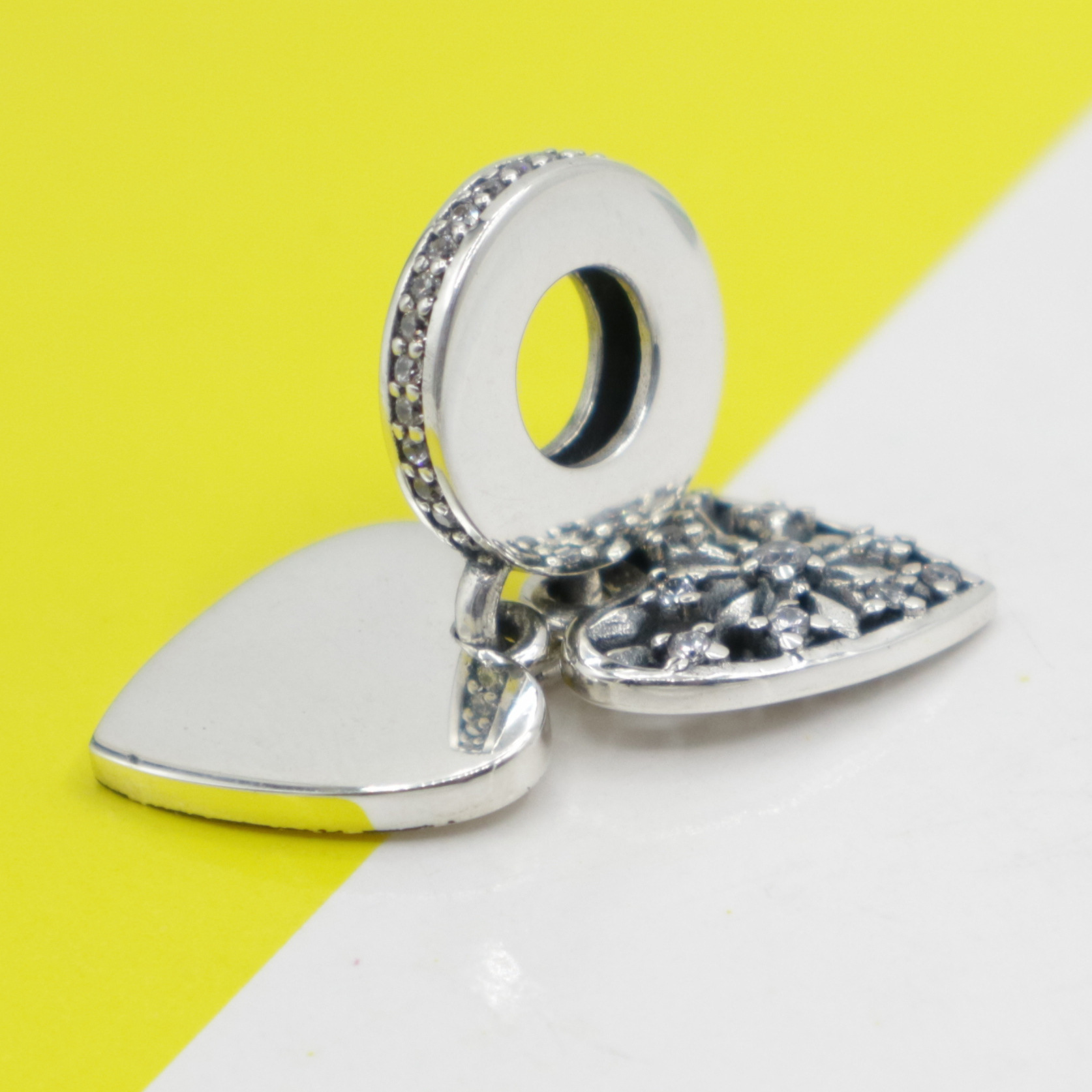 pandora you melt my heart charm sterling silver s925 ale cubic zirconia new