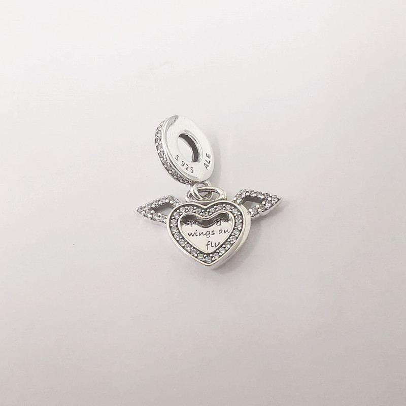 pandora heart and angel wings charm s925 ale