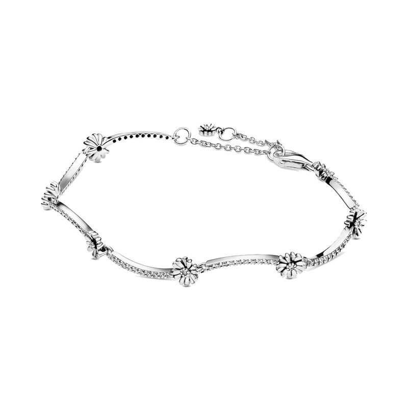 pandora sparkling daisy flower bracelet