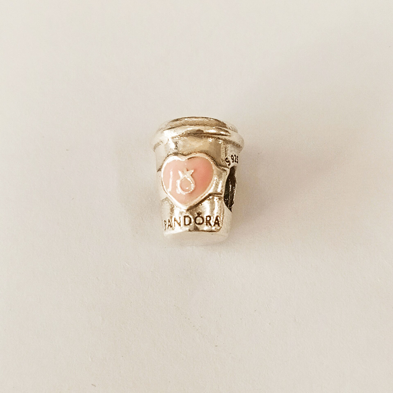 Silver PANDORA Drink To Go Coffee Cup Charm