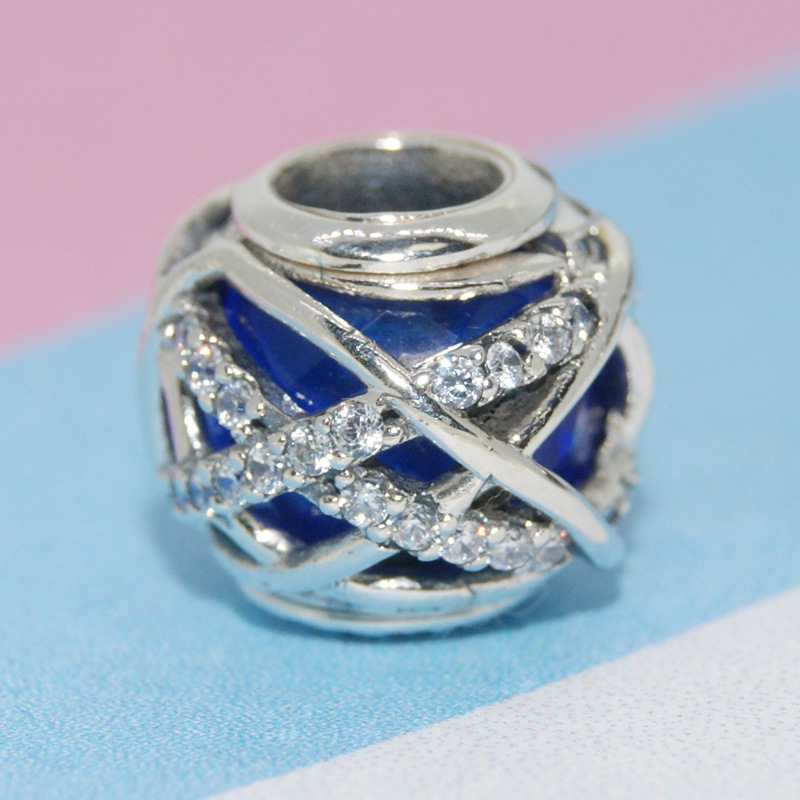 PANDORA Royal Blue Galaxy charm Silver S925 ALE