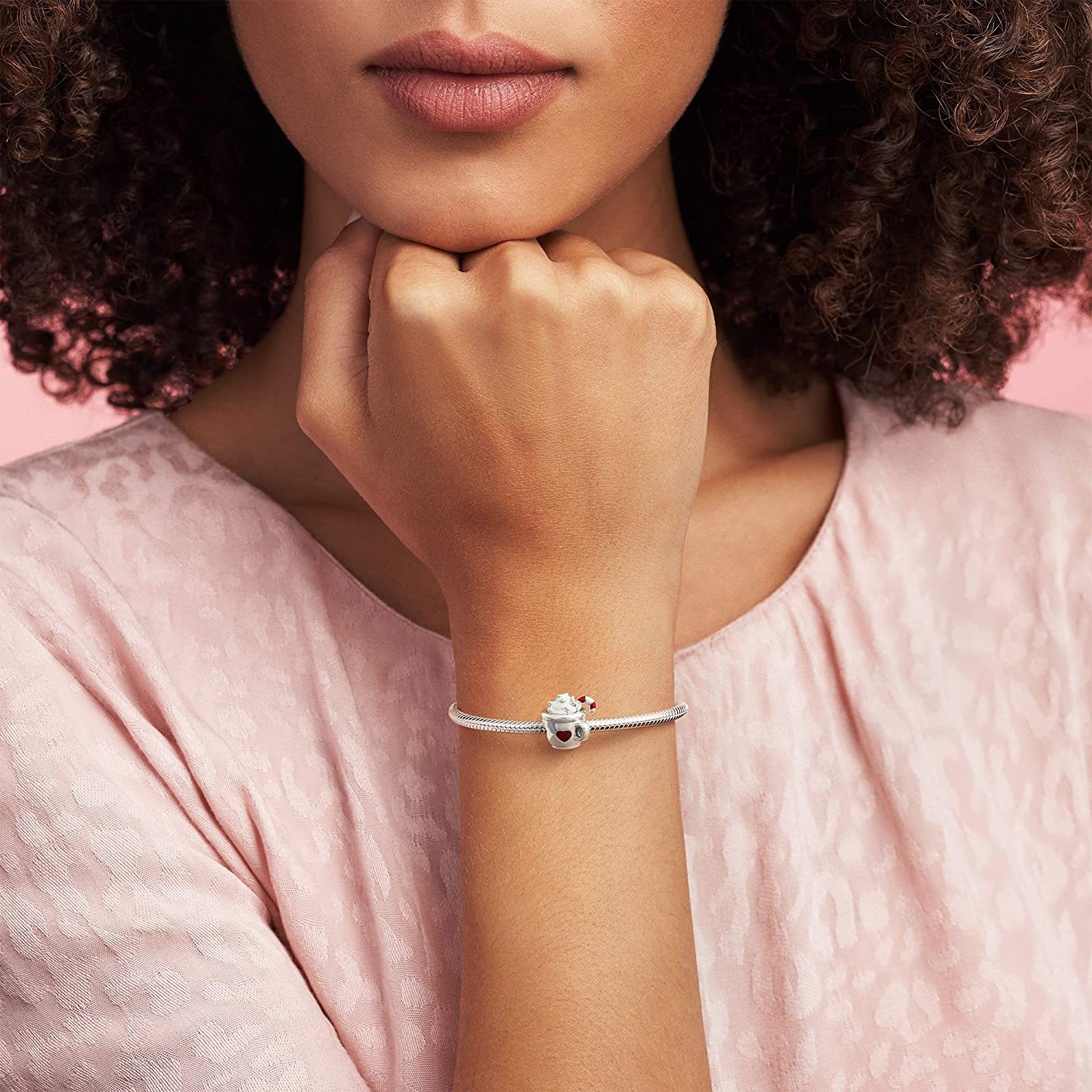 pandora sterling silver charm warm cocoa enamel bead