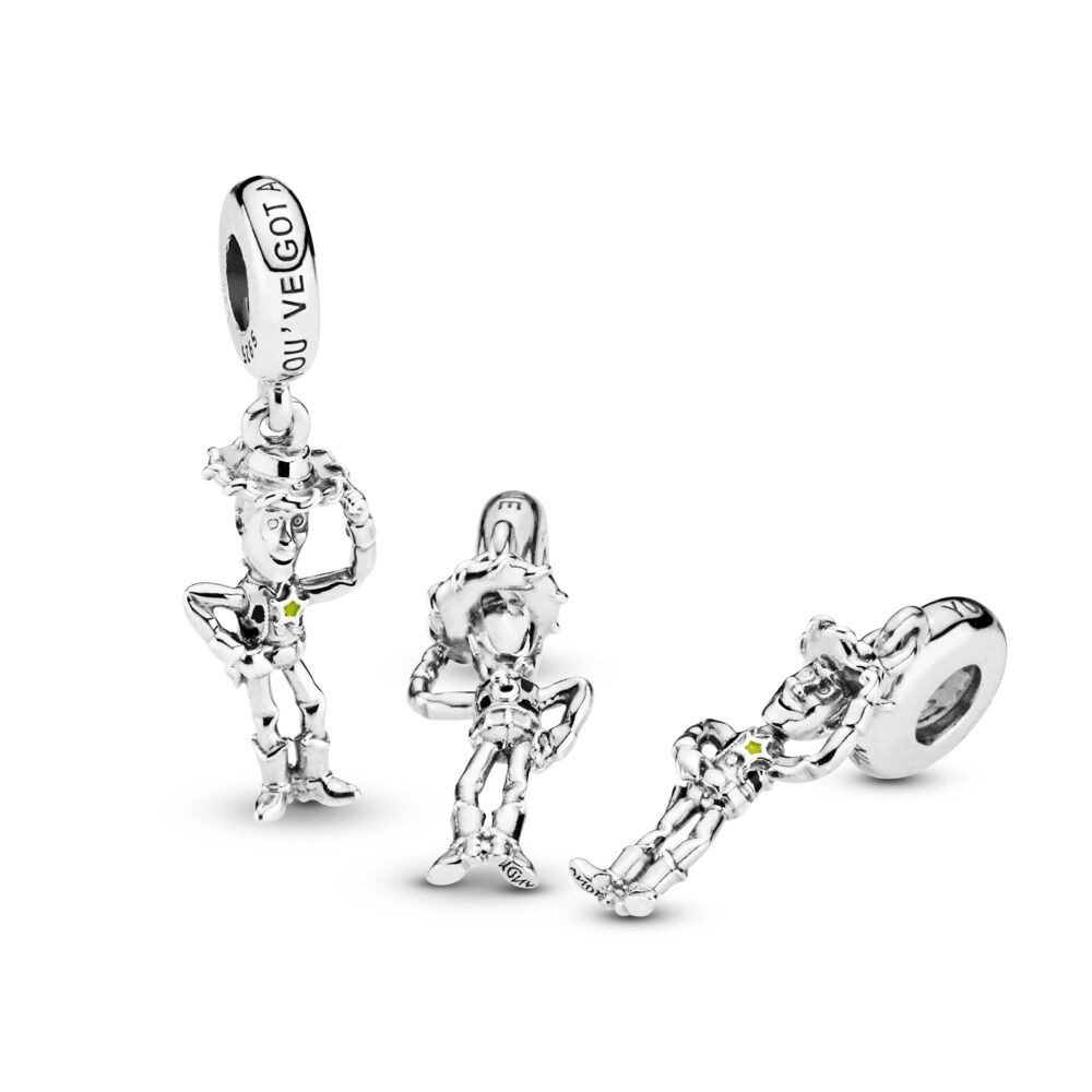 pandora silver disney pixar toy story woody pendant charm