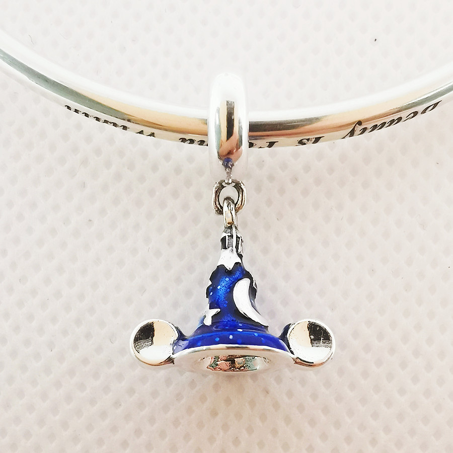 Pandora Mickey's Sorcerers Enamel Hat Pendant S925 ALE Charm