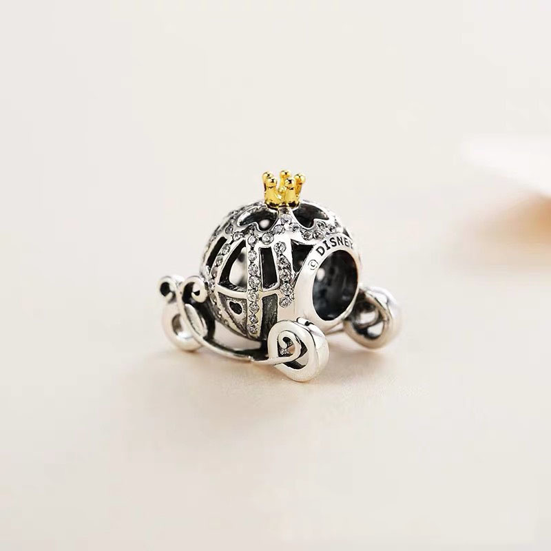 Cinderella Pumpkin Charm Bead Pandora Silver