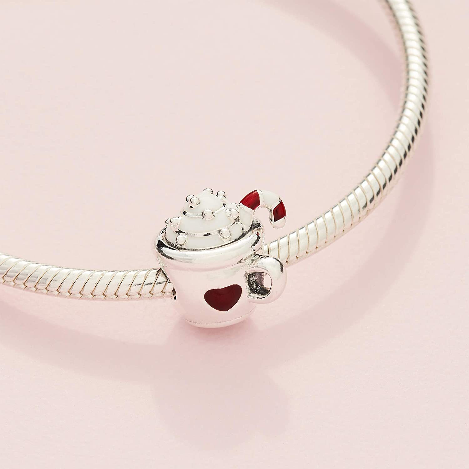 pandora sterling silver charm warm cocoa enamel bead