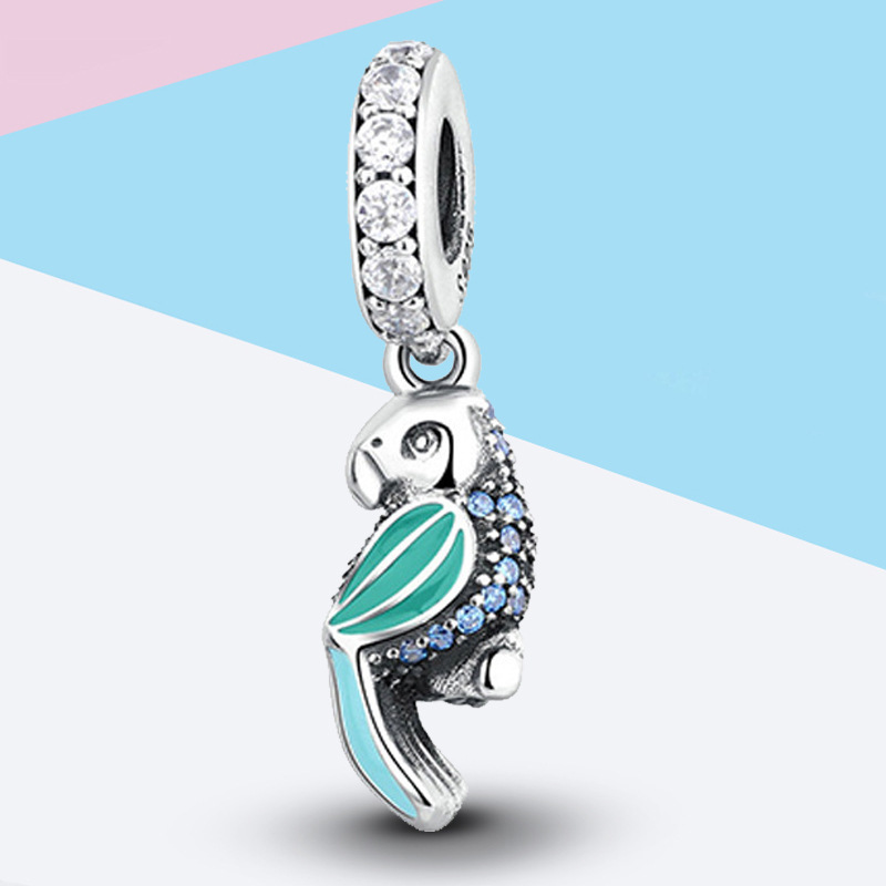 pandora tropical parrot pendant charm