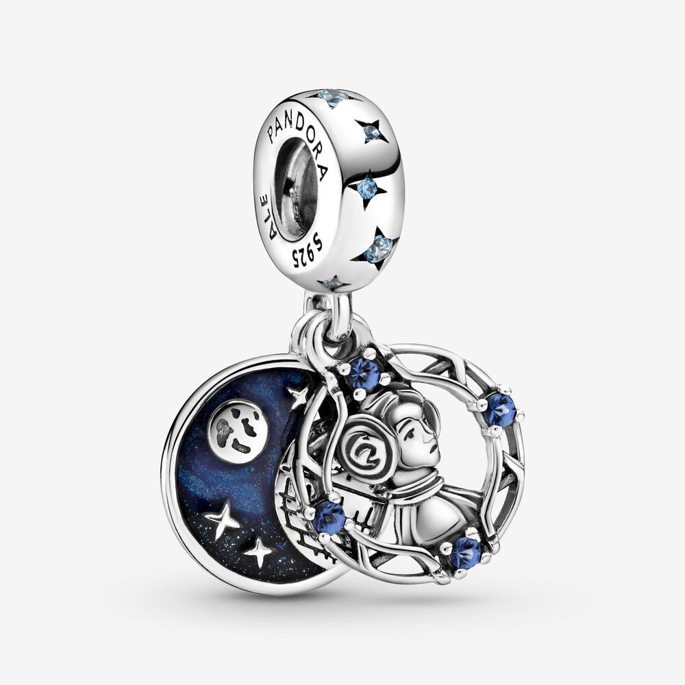 pandora x princess leia double charm pendant zirconia