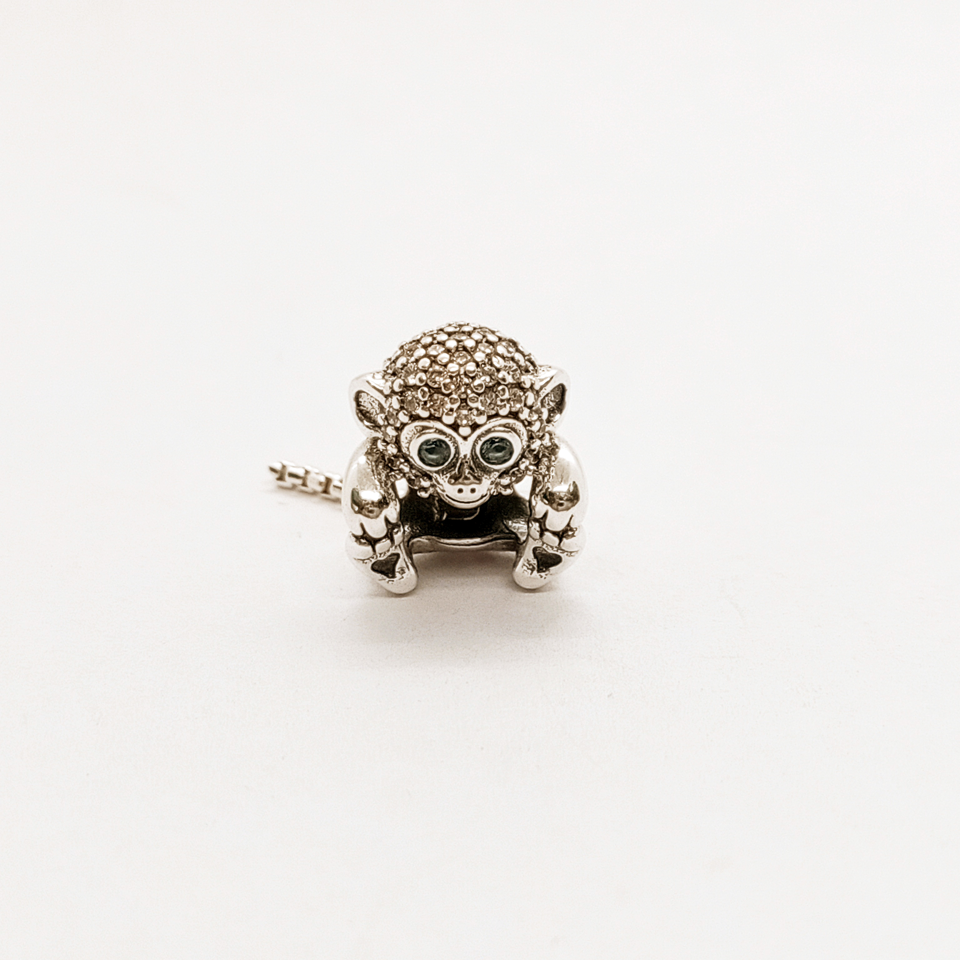 Pandora Silver Pave Monkey Charm