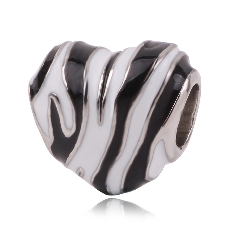 pandora zebra stripes heart charm s925 ale