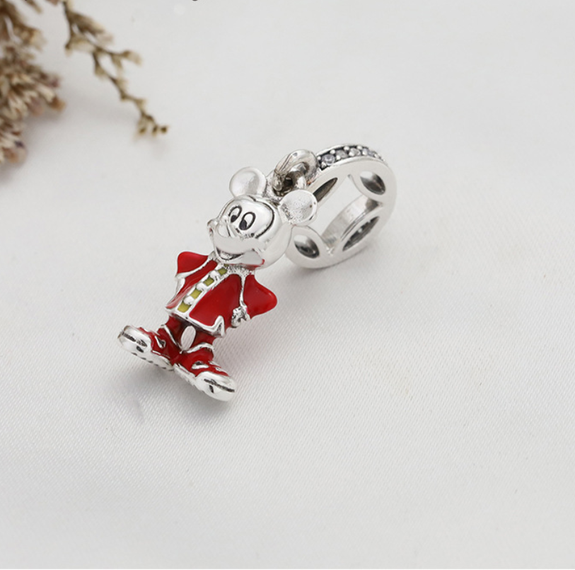 pandora silver mickey mouse dangle charm