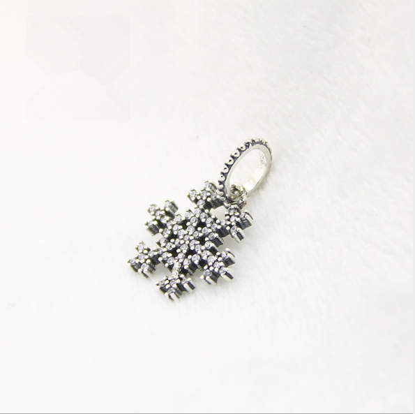 Pandora White Snowflake Pendant Charm Christmas Perfect