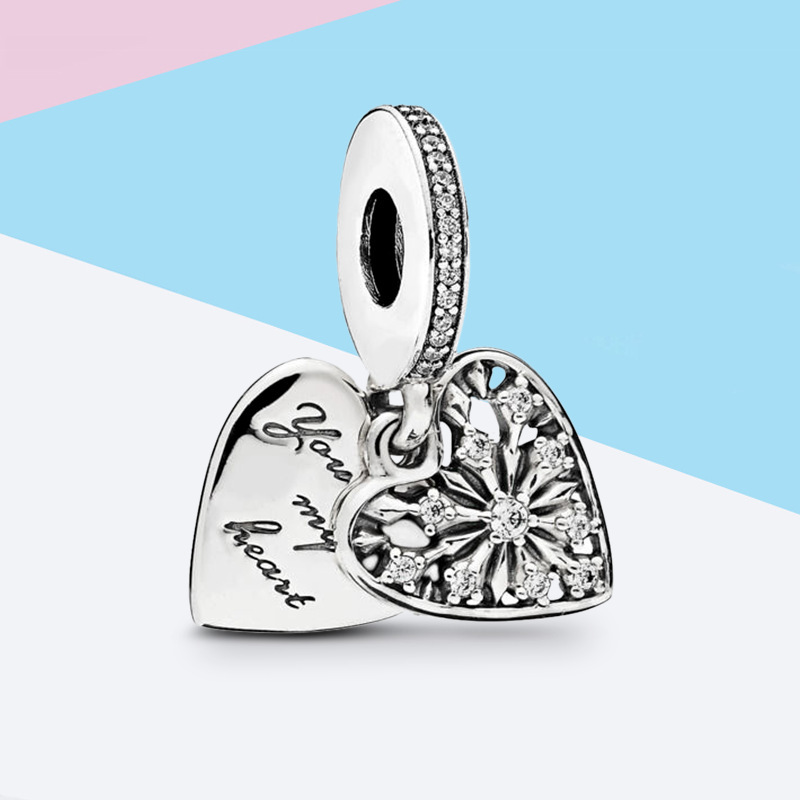 pandora you melt my heart charm sterling silver s925 ale cubic zirconia new