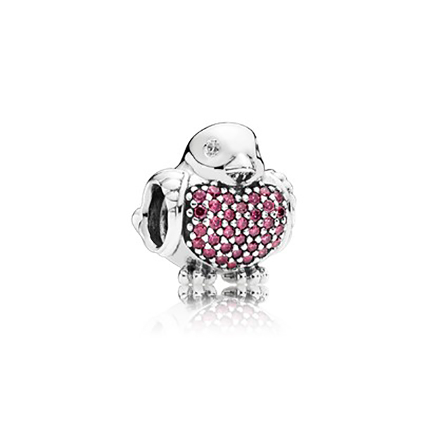 Silver Pandora Red Robin Charm