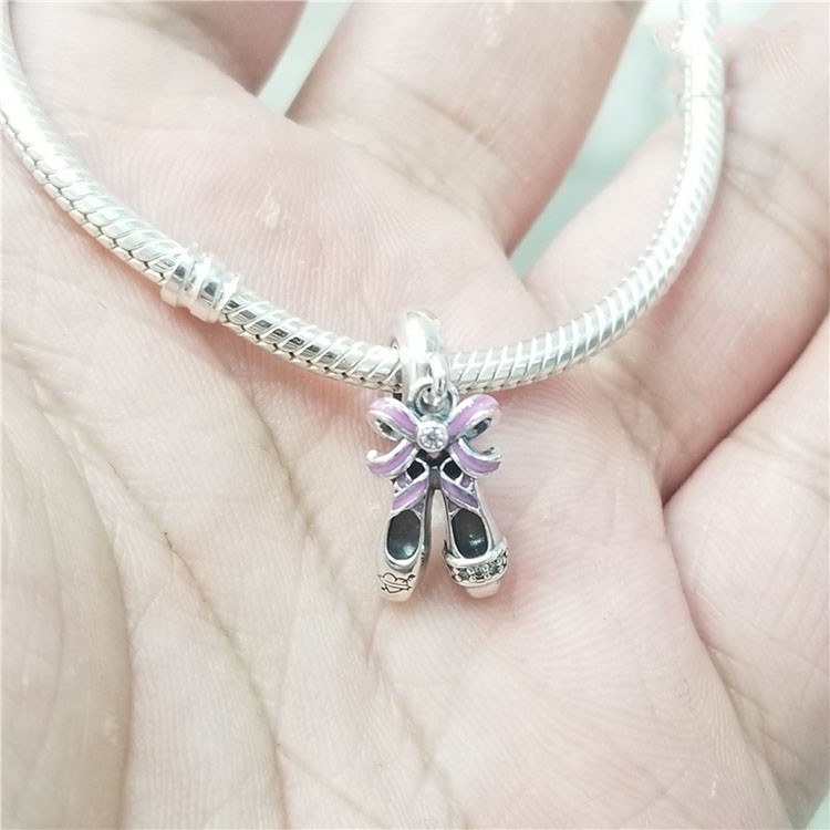 pandora pink ballerina shoes charm s925 ale