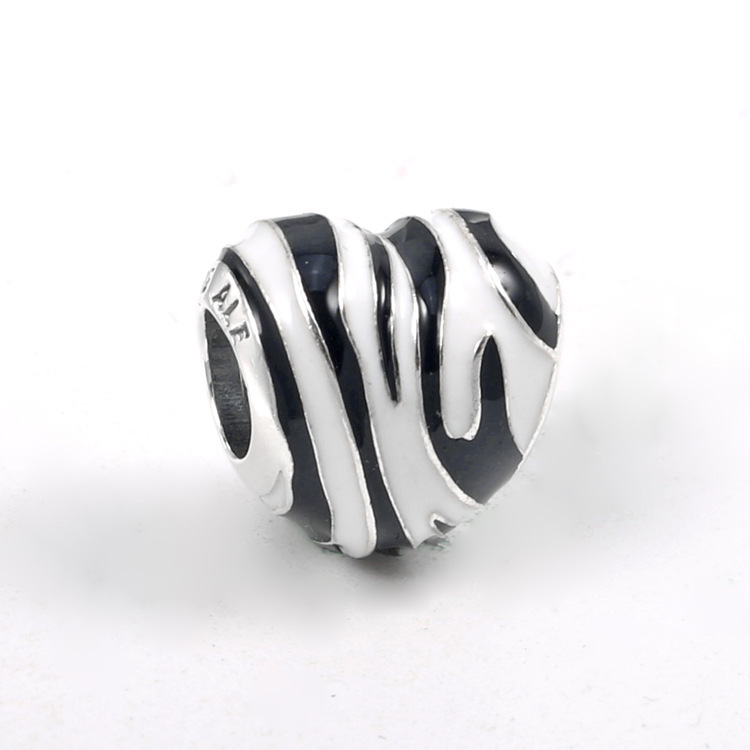 pandora zebra stripes heart charm s925 ale