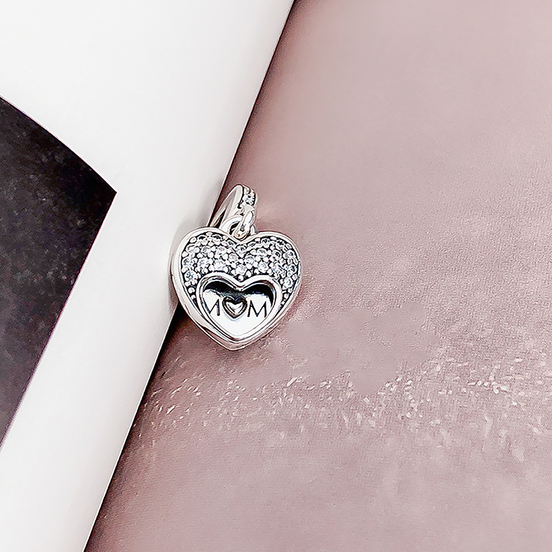 silver pandora mother's sentiments mum heart day charm