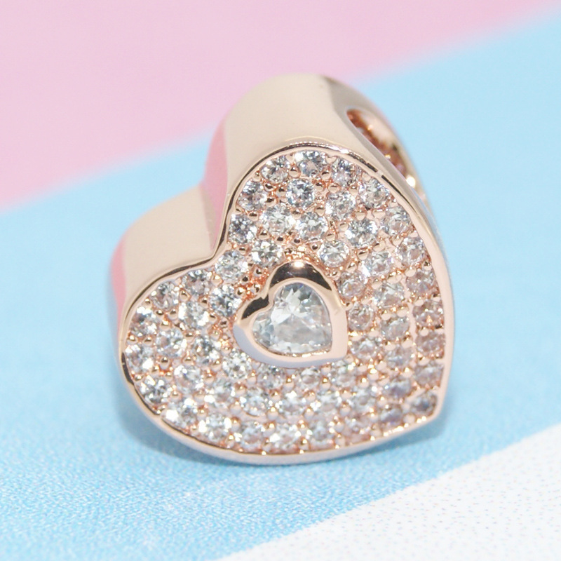 pandora 925 ale rose gold bracelet charm bead ale r met