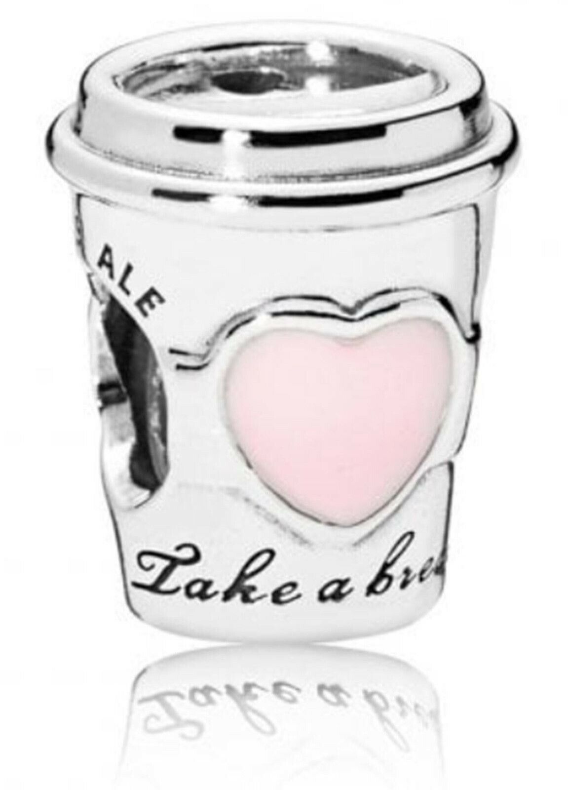 Silver PANDORA Drink To Go Coffee Cup Charm