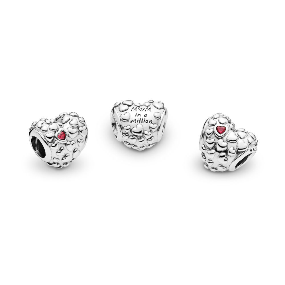 Pandora 'Mum in a Million' Heart Charm Bead