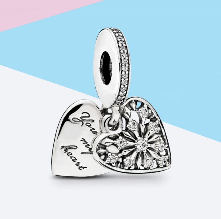pandora you melt my heart charm sterling silver s925 ale cubic zirconia new