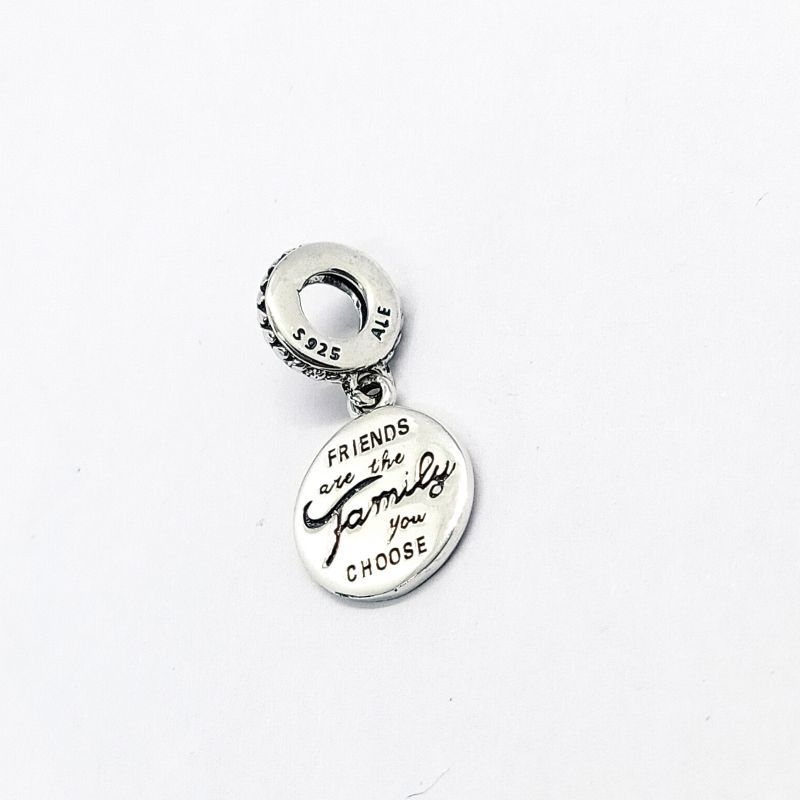 Pandora Silver Friends Are Family Pendant Dangle Charm