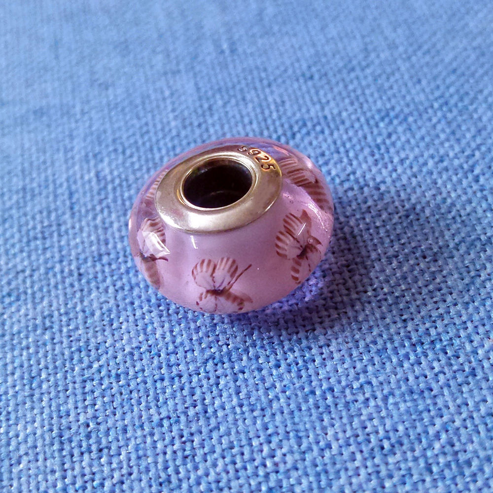 pandora butterfly murano glass charm bead   s925 ale