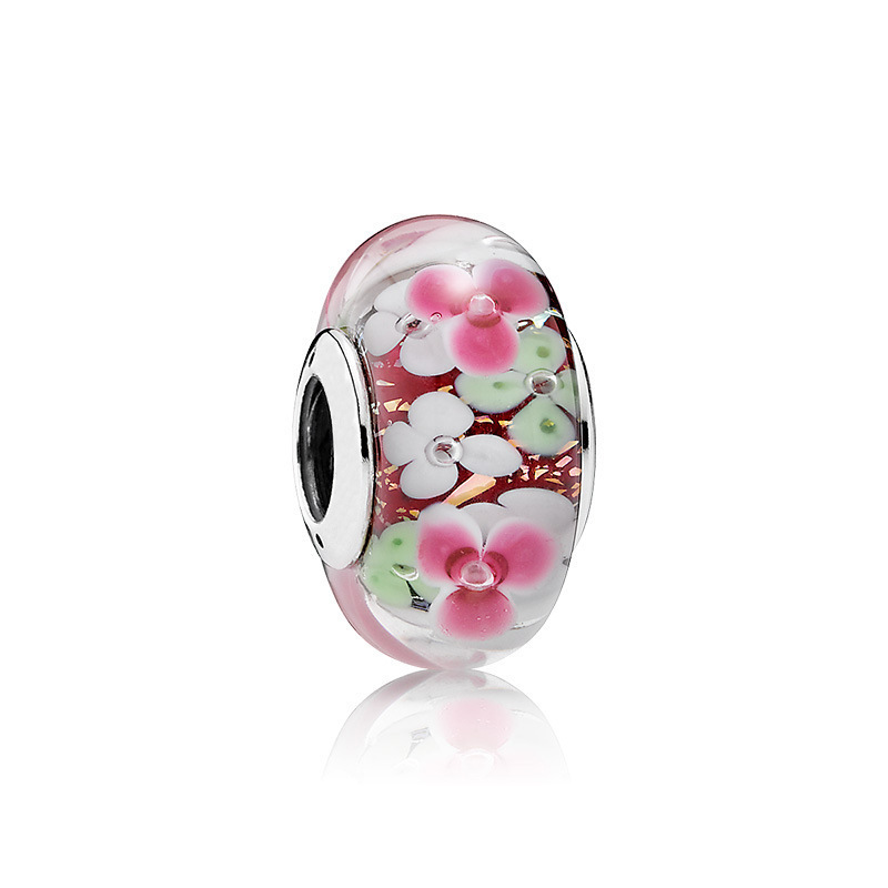 Pandora (Ale s925 ) Murano Flower garden charm