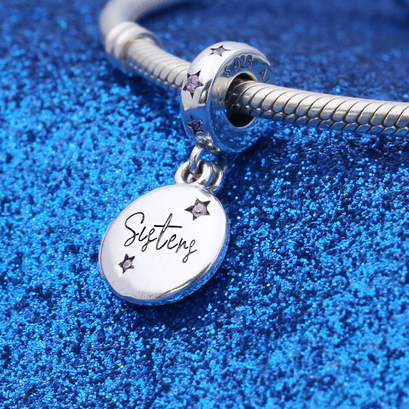 silver pandora forever sisters family love charm