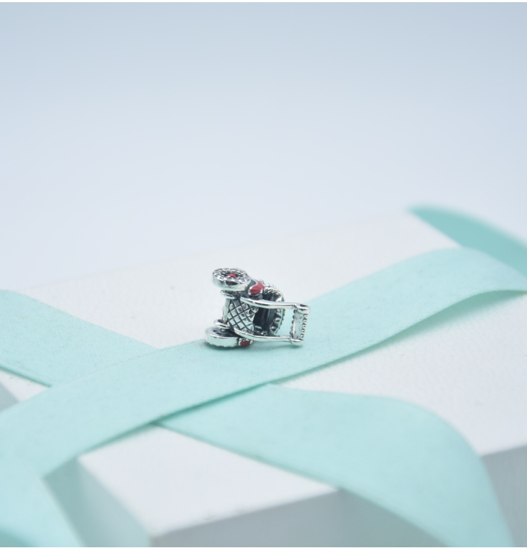 pandora traditional rickshaw sterling silver charm