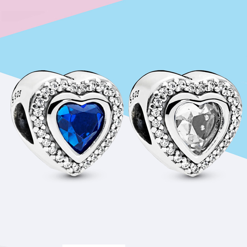 Pandora Blue Crystal Sparkling Love S925 ALE Charm