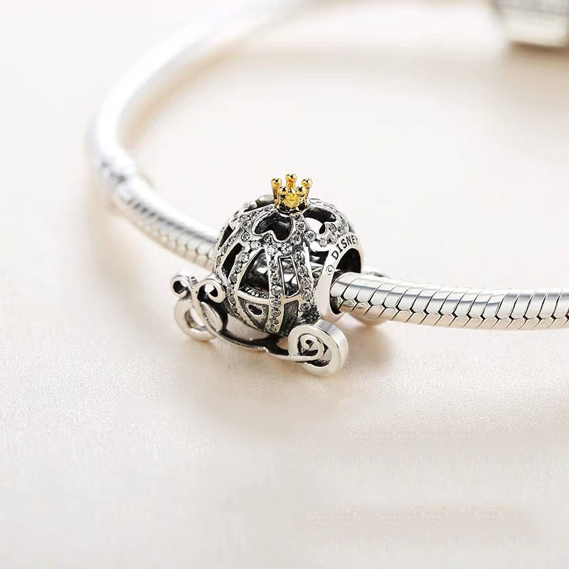 Cinderella Pumpkin Charm Bead Pandora Silver