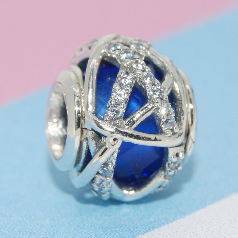 PANDORA Royal Blue Galaxy charm Silver S925 ALE