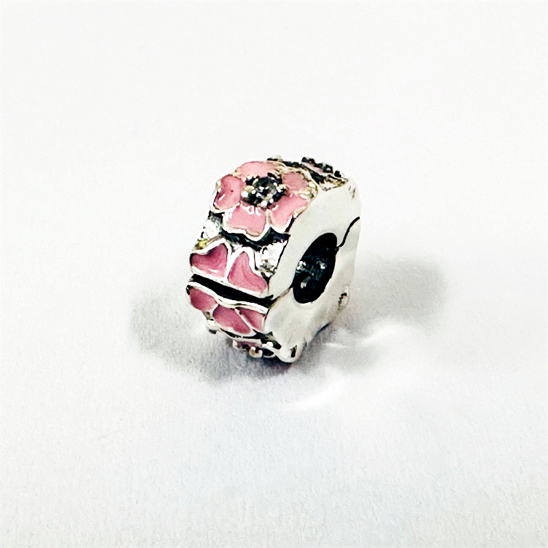 pandora pink primrose clip charm