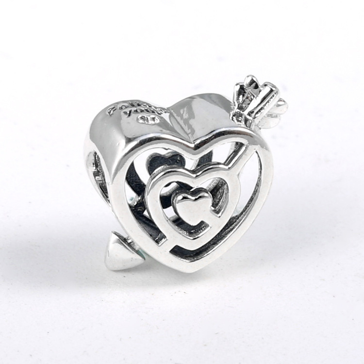 pandora openwork heart labyrinth & arrow charm