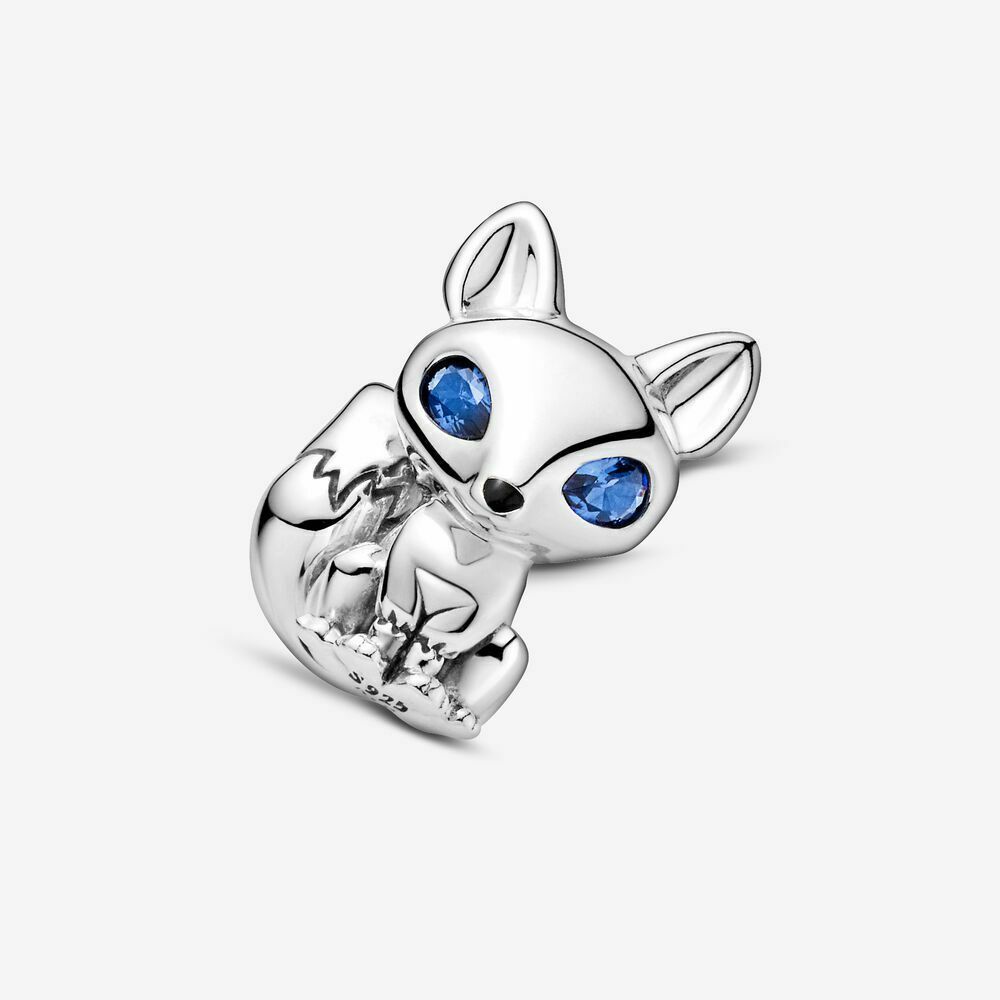 pandora blue-eyed fox charm pandora charm